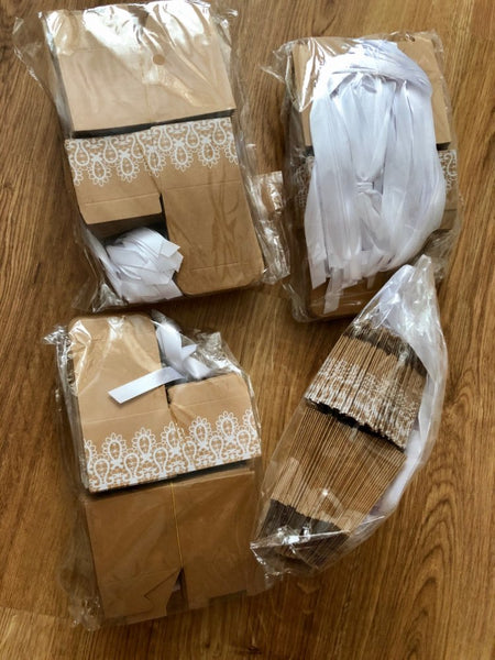Candy/Gift Favor Boxes with Ribbon and Lace Craft