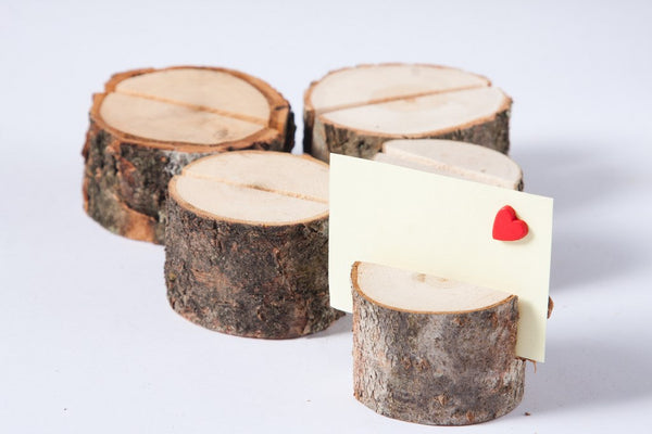 Wooden Card Holders Table Number Stands (5) - Event Supply Shop