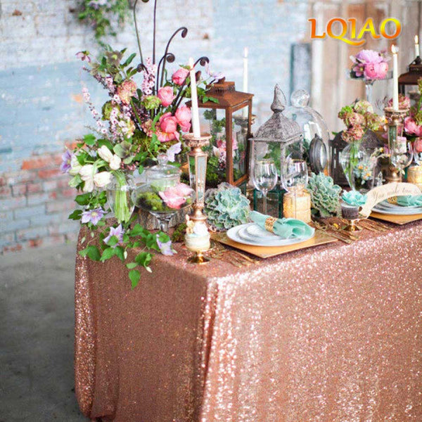 Rose Gold Sequin Tablecloth