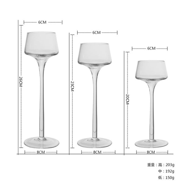 3 Pcs Set Candle Holders Wedding Decorations