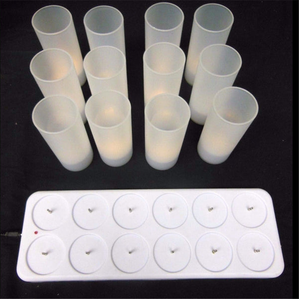 12/6 Rechargeable Flameless LED Tea Candle Light
