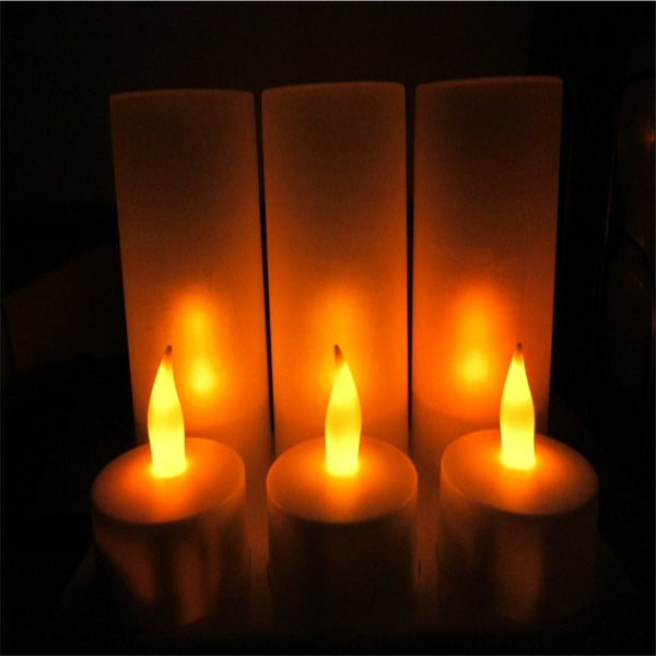 12/6 Rechargeable Flameless LED Tea Candle Light