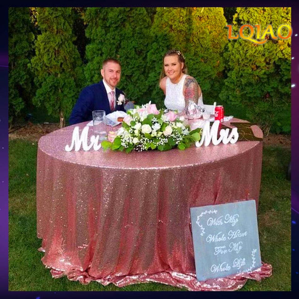 Rose Gold Sequin Tablecloth