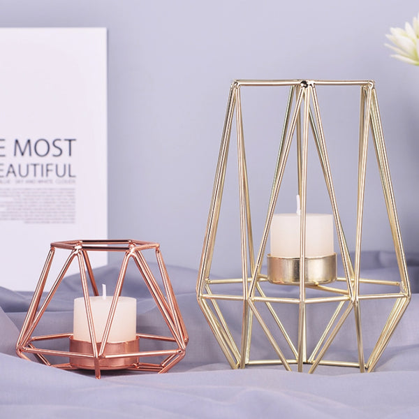 Geometric Candle Holders for Home Decoration
