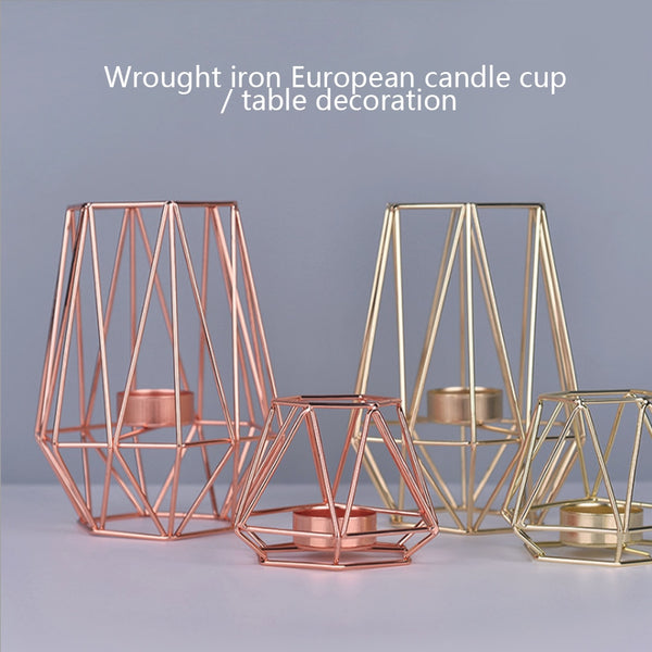 Geometric Candle Holders for Home Decoration
