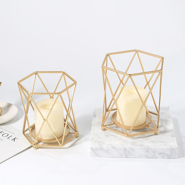 Geometric Candle Holders for Home Decoration