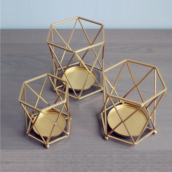 Geometric Candle Holders for Home Decoration