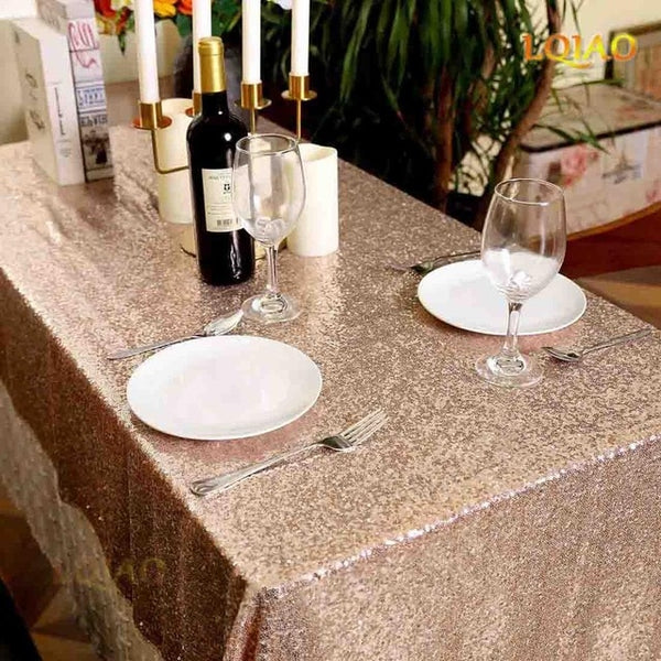 Rose Gold Sequin Tablecloth