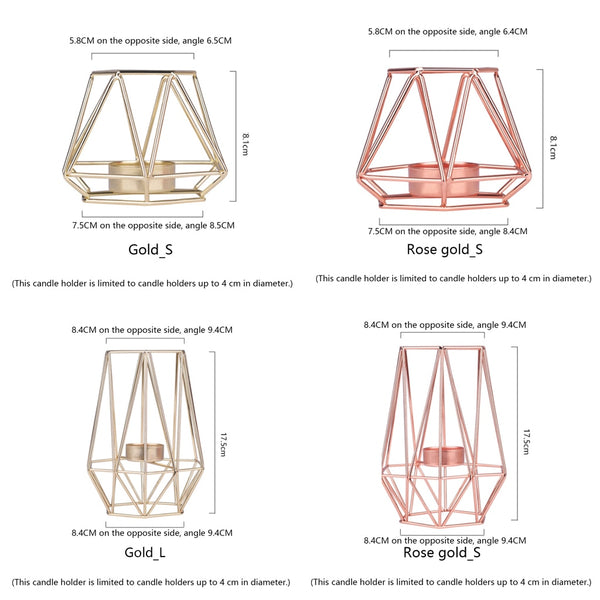 Geometric Candle Holders for Home Decoration