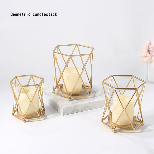 Geometric Candle Holders for Home Decoration