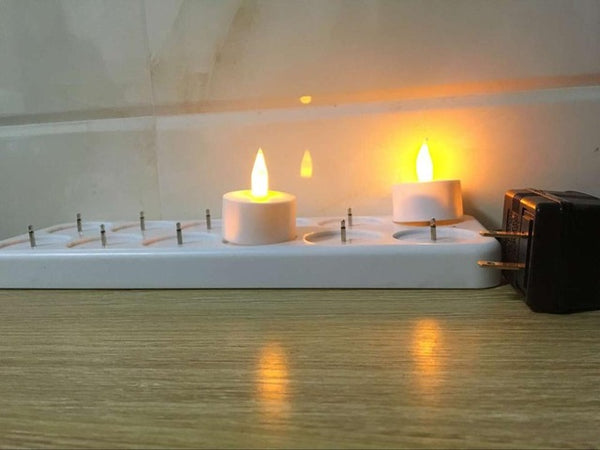 12/6 Rechargeable Flameless LED Tea Candle Light