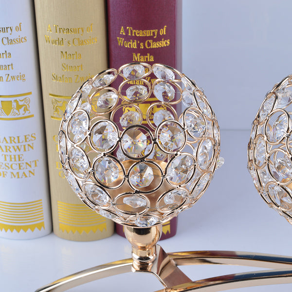 Handmade Crystal Gold Votive Candle Holder - Event Supply Shop