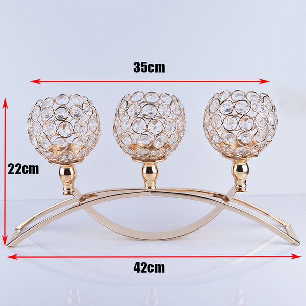Handmade Crystal Gold Votive Candle Holder - Event Supply Shop