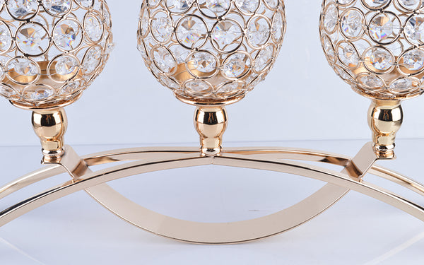 Handmade Crystal Gold Votive Candle Holder - Event Supply Shop