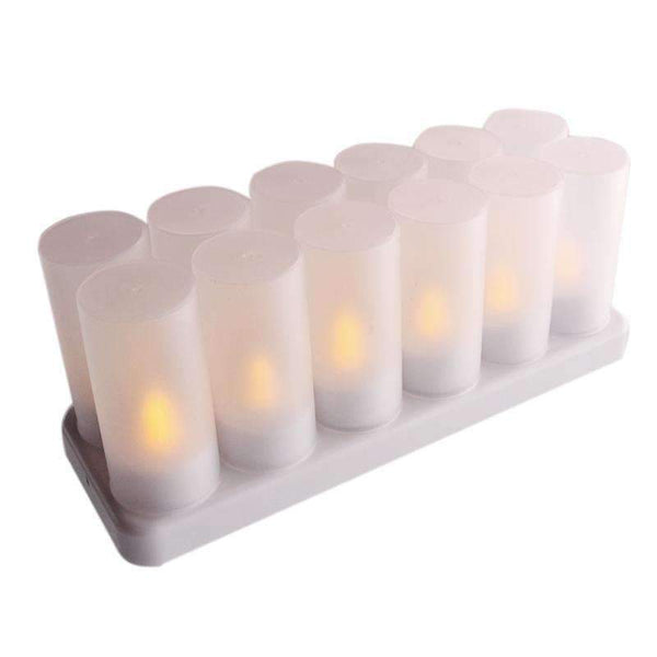 12/6 Rechargeable Flameless LED Tea Candle Light