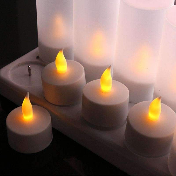 12/6 Rechargeable Flameless LED Tea Candle Light
