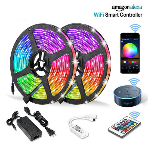 LED Strip Lights - Phone Control with WiFi - Compatible with Amazon Alexa & Google Home IFTTT