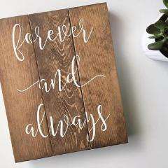 Forever and Always Handlettered Sign, Forever and - Event Supply Shop