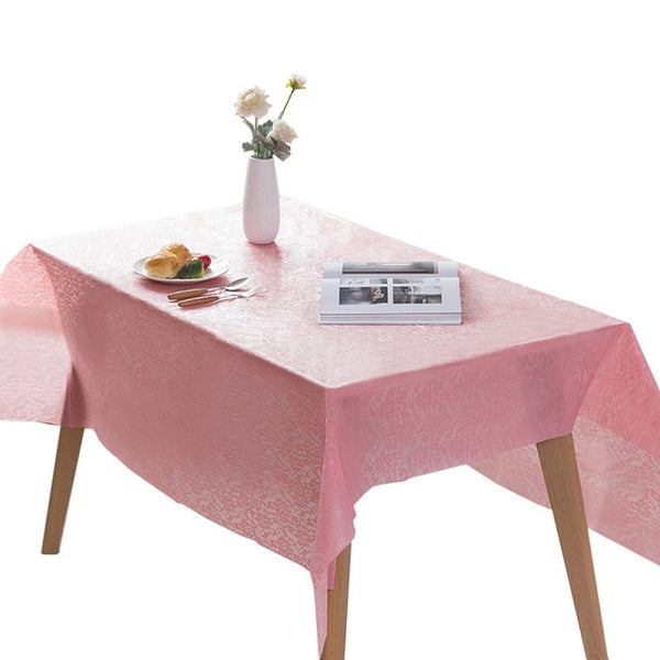 Disposable Tablecloth Pink White