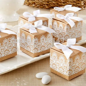 Candy/Gift Favor Boxes with Ribbon and Lace Craft