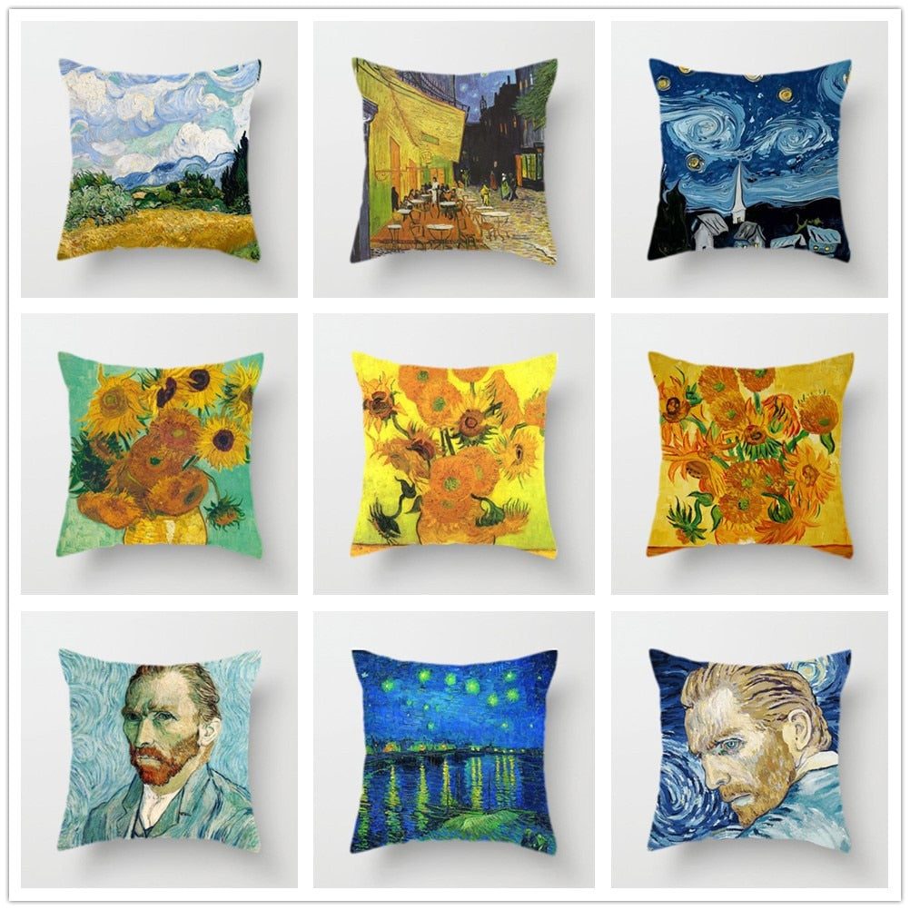 Van Gogh Oil Painting Cushion Cover