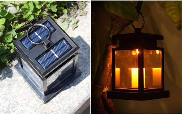 Waterproof LED Solar Garden Light Flickering Flameless Candle