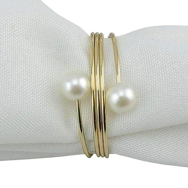 10 Pearl Napkin Rings