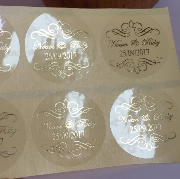 Wedding Personalized Clear Envelope Sticker