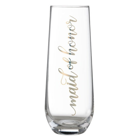 Maid of Honor Stemless Champagne Glass
