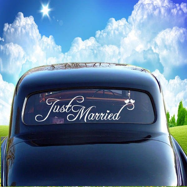Just Married Car Window Banner